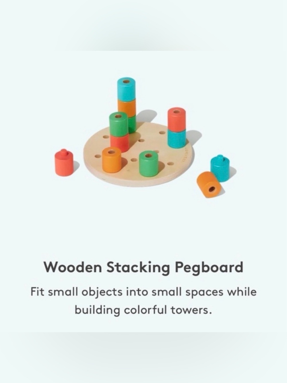 Lovevery Wooden Stacking Pegboard